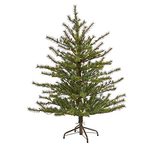Nearly Natural 4ft Pre-Lit Artificial Christmas Tree with 100 Lights