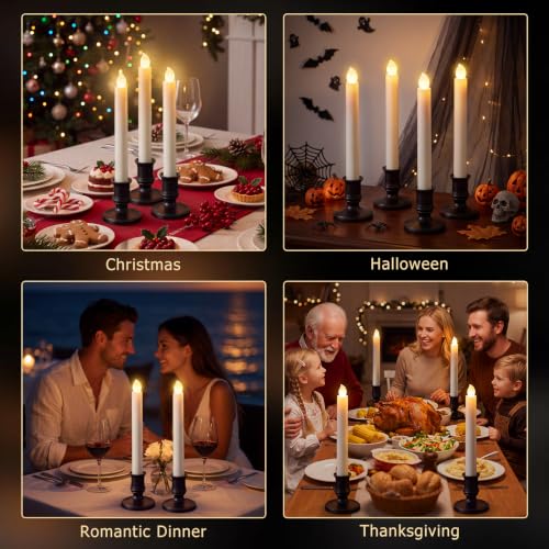 Verdenu 14 Pack Window Candles with Remote Timer, Holders & Suction Cups (Variation: 14 Pack)