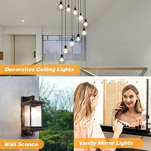25 Watt Wax Warmer Light Bulbs, G50 E12 Candelabra Base, 6 Pack