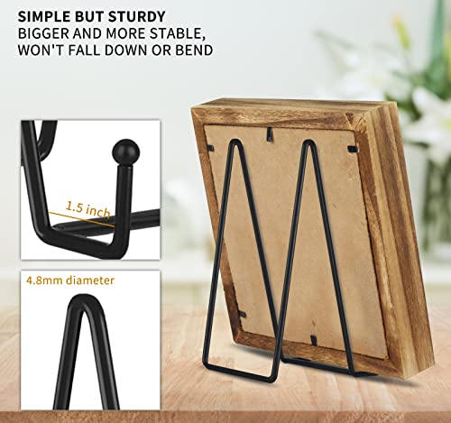 8-Inch Metal Display Stands for Plates, Photos, and Books - 5 Pack