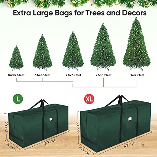 Extra Large Christmas Tree Storage Bag for 7.5 Ft Trees Green