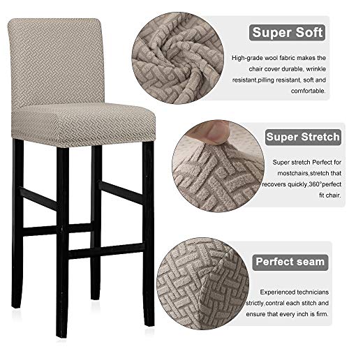 Stretchable Bar Stool Covers Set of 2 - Removable & Washable