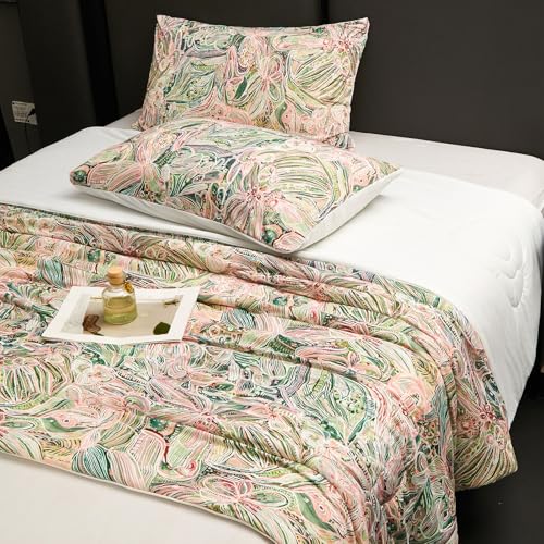 Cooling Floral Print Blanket for Hot Sleepers - Twin Size