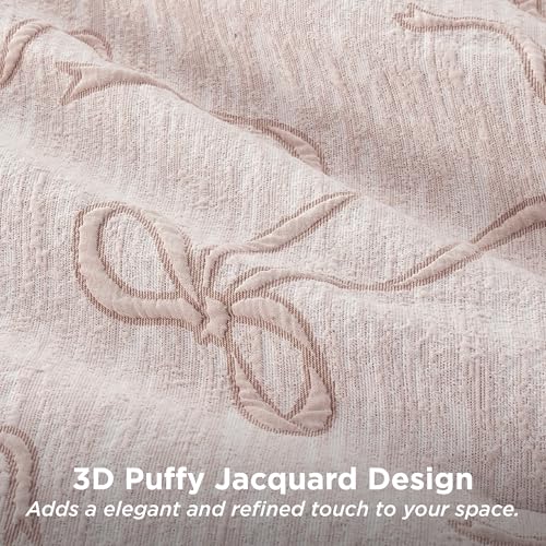 Pink Twin XL Butterfly Bow Comforter Set, 2-Piece Aesthetic Bedding