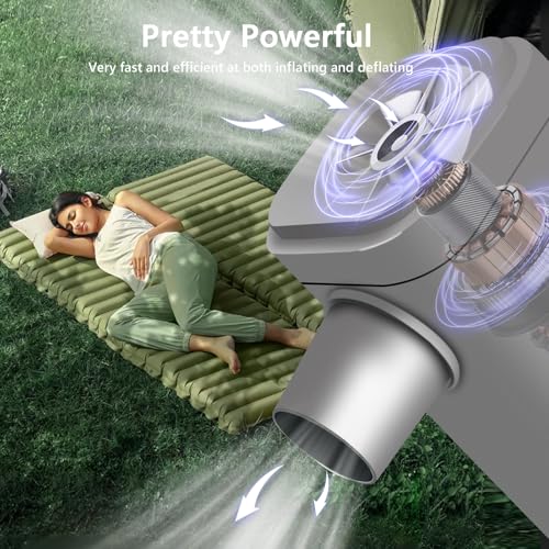 Mini Electric Air Pump for Inflatables with LED Light - Rechargeable & Portable
