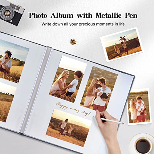 Self-Adhesive Photo Album, 40-Page Linen Hardcover DIY Scrapbook
