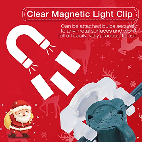 250 Pcs Magnetic Light Clips for C9 C7 Outdoor Metal Roof - Clear, Macarrie