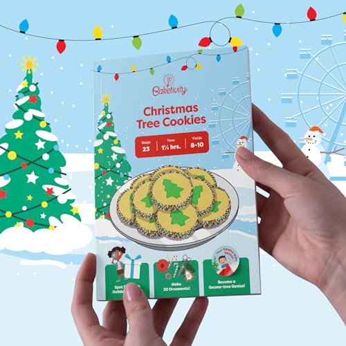 Baketivity Christmas Tree Cookies Kids Baking Kit