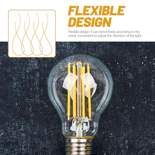 4 Pcs Flexible LED Filament Diodes, 11.81-Inch Silicone Lamp Parts