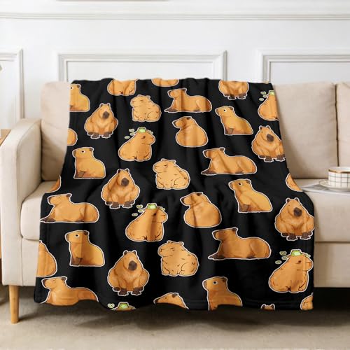 Capybaras Blanket Gift 60x80 Inches - 60" x 80" Throw for Capybara Lovers