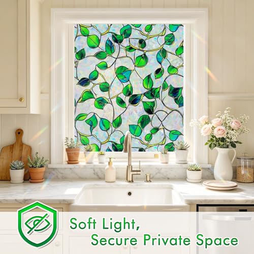 Rainbow Stained Glass Window Privacy Film | UV & Heat Blocking