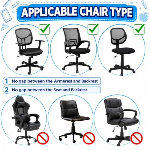 LDTPRINT Custom Classroom Chair Slipcover Set #2 - Personalized Office & School Chair Protectors