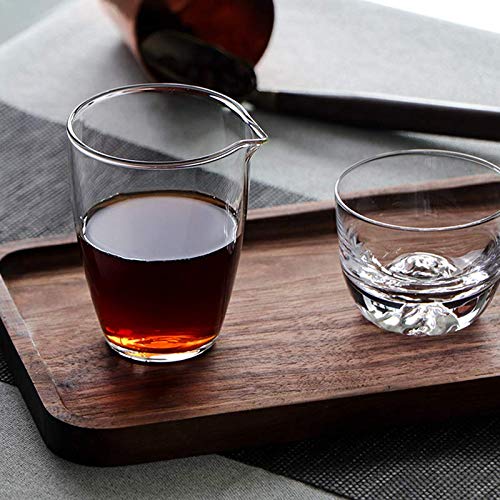 Sizikato 8 Oz Borosilicate Glass Tea Sharing Cup - Clear Kungfu Tea Pitcher