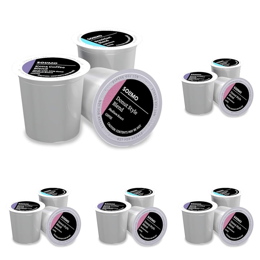 Solimo Coffee Pods - Light & Medium Roast Variety Pack | Compatible with Keurig 2.0, 100 Count