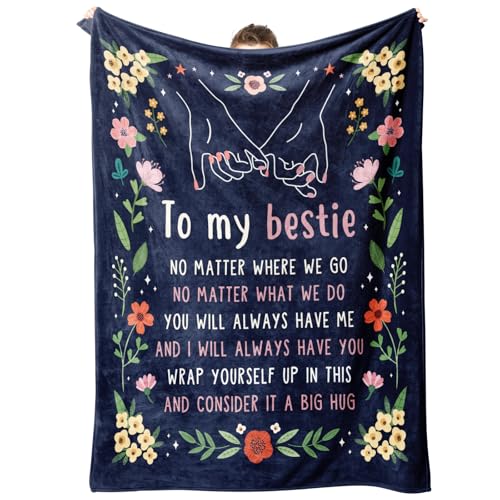 GiltGlimmer Blue Best Friend Birthday Gift Blanket 60x50 inches