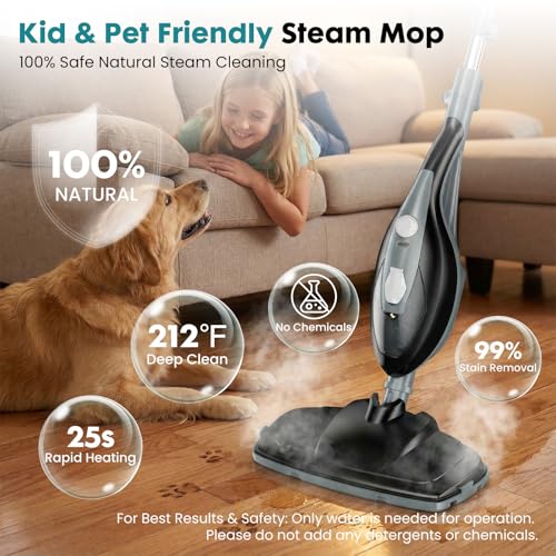 10-in-1 Multifunctional Steam Mop, Detachable Handheld Steam Cleaner