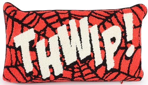 Jay Franco Spiderman Red Needlepoint Decorative Pillow 15 Inch Kids Plush Cushion