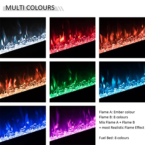 LegendFlame Austin Built-In Electric Fireplace 72-Inch - Modern Home Decor