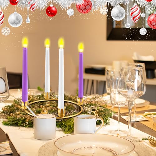 Gold Metal Advent Wreath Candle Holder Rings - 12 Pack Christmas Centerpiece