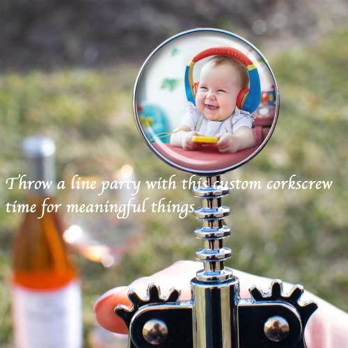 Ubjva Custom Photo Wing Corkscrew, Silver Zinc Alloy Wine Opener, 7in - One Size