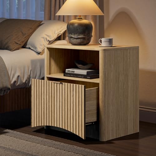 3-Piece Queen Floating Bed Frame Set with LED Lights & Matching Nightstands