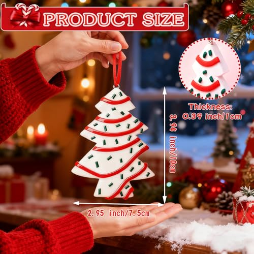 Lulupia Christmas Tree Cake Ornament - Food-Inspired Holiday Decor with Gift Box