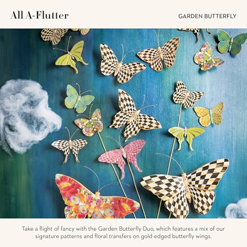 MacKenzie-Childs Butterfly Wall Decor Set – 2 Piece Hanging Resin Wall Art
