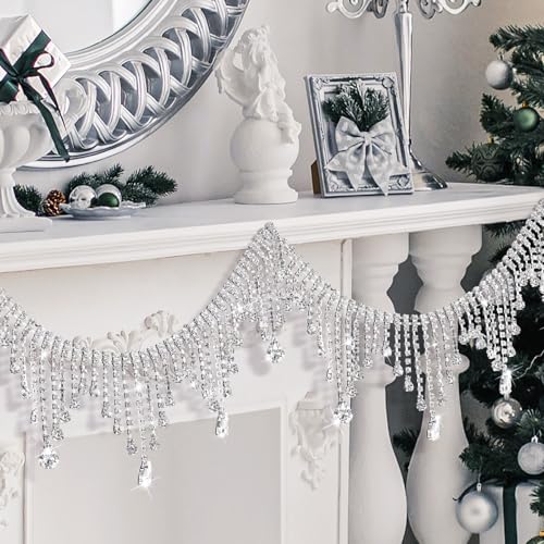 4.92 ft Crystal Rhinestone Garland for Christmas & Holiday Decor