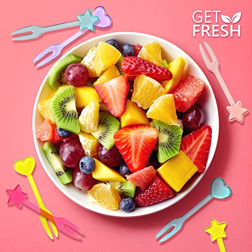 30 Kids Fruit Picks Reusable Bento Box Food Forks for Lunch