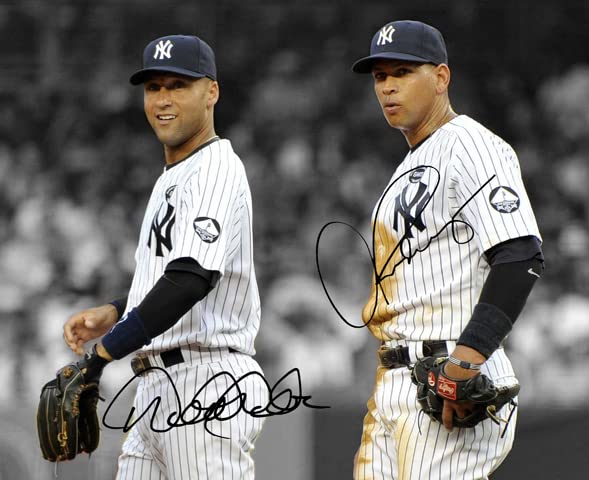 Autographed Sports Memorabilia Photo - Derek Jeter & Alex Rodriguez Wall Art