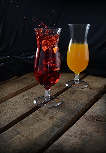 14 oz Clear PET Hurricane Drinking Glass Set of 60 - Durable Outdoor Glassware