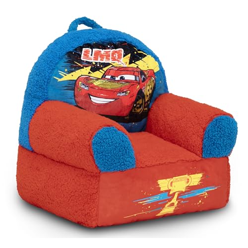 Plush Foam Toddler Chair with Carry Handle - Cozy Kids Armchair for Bedroom