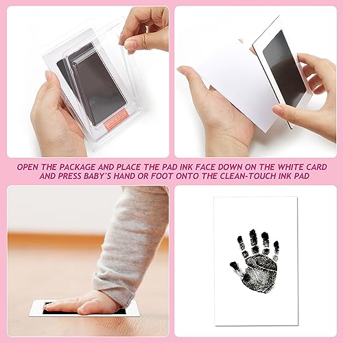 No-Mess Paw Print Kit - Clean Touch Inkless Ink Pads & Cards, Black (14 Pcs)