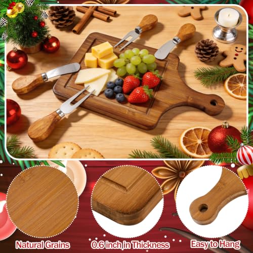 Dark Wooden Christmas Charcuterie Board Set - Bulk 6 Pieces Gift