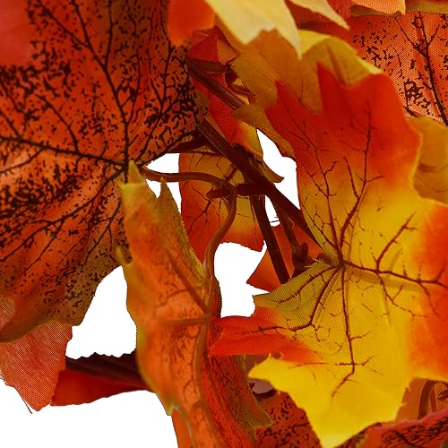 3 Pack Artificial Fall Maple Leaf Garland - 5.9ft Autumn Hanging Vines