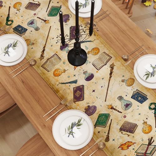 Jiudungs Halloween Table Runner 13 x 72 in - Home Decor, Halloween Table Decorations