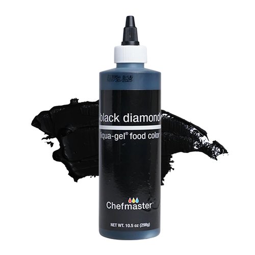 Chefmaster Black Diamond Liqua-Gel® Food Coloring - Vibrant, Fade-Resistant Dye for Icing & Fondant | 10.5 oz