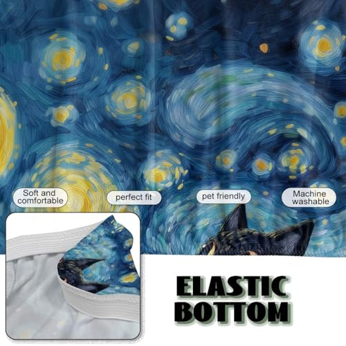 Cat Starry Sky Futon Cover - Non-Slip, Washable, Scratch Resistant