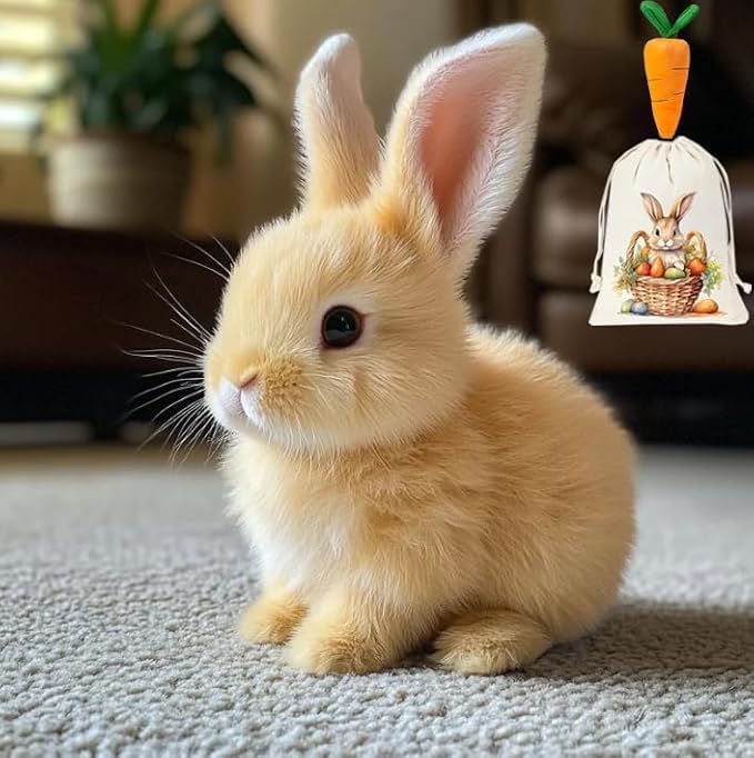 Skiennix Realistic Hopping Bunny Toy - Wiggling Ears & Twitching Mouth for Kids | New Version