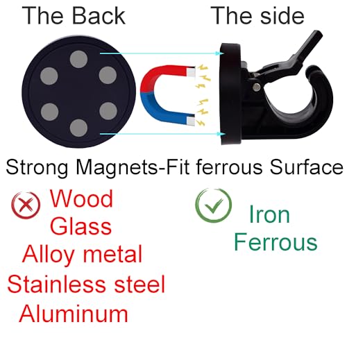 Magnetic Curtain Rod Brackets - No-Drill Holders for Ferrous Surfaces (2 Pack)