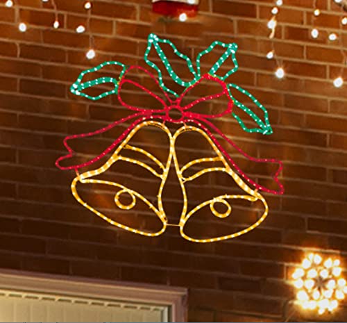 33-inch LED Christmas Bell Wall Decoration with 11 Lighting Modes