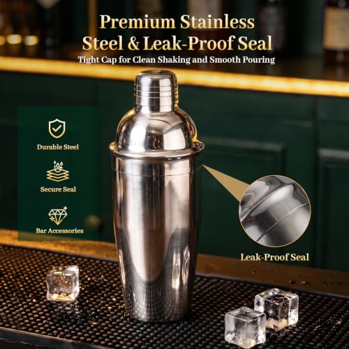 Primero Basics 13-Piece Cocktail Shaker Set for Home & Bar Use