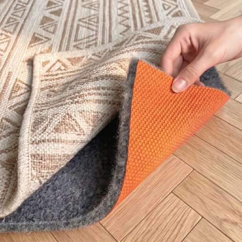5x7 Ft Non-Slip Rug Pad, 1/4" Thick Felt and Natural Rubber Gripper