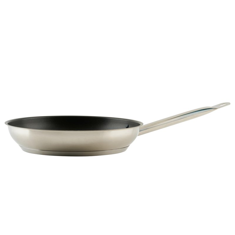 Winco Commercial-Grade Stainless Steel Fry Pan, Non-Stick, 11"