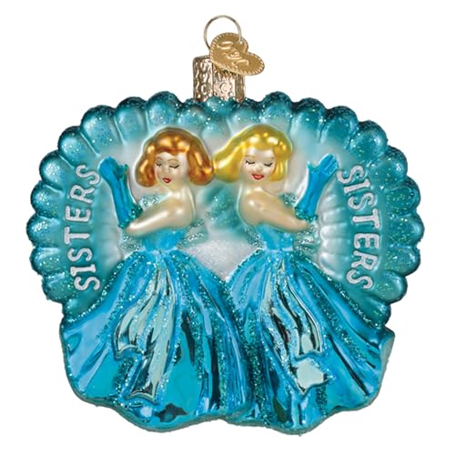 Old World Christmas Sisters Glass Blown Ornament – Handcrafted Holiday Family Keepsake