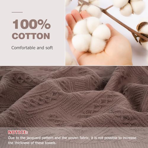 Boho Decorative Hand Towels, 100% Cotton Absorbent Towel Set - 14"x30" (2 Pack)