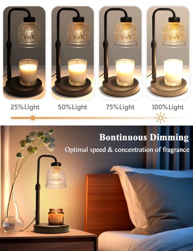 Dimmable Candle Warmer Lamp with Timer & Adjustable Brightness