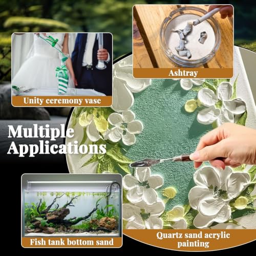 15 oz Fine White Quartz Sand - Decorative Sand for Crafts, Vases & Zen Gardens
