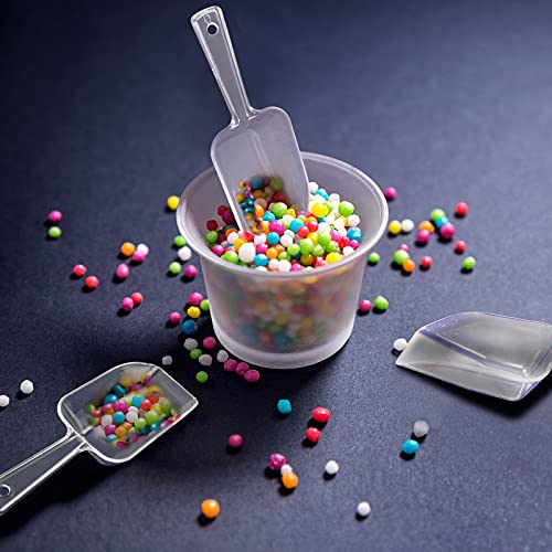 12 Pcs Plastic Candy Buffet Scoops and Tongs Set - Food Serving Utensils