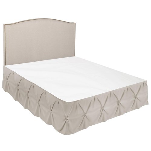 Nestl Linen Bed Skirt Queen Size, Pinch Pleat Queen Bed Skirt, 14" Inch Drop Queen Bedskirt, Hotel Quality Linen Bed Skirts, Premium Microfiber Bedskirt for Queen Bed, Linen Queen Bed Skirt